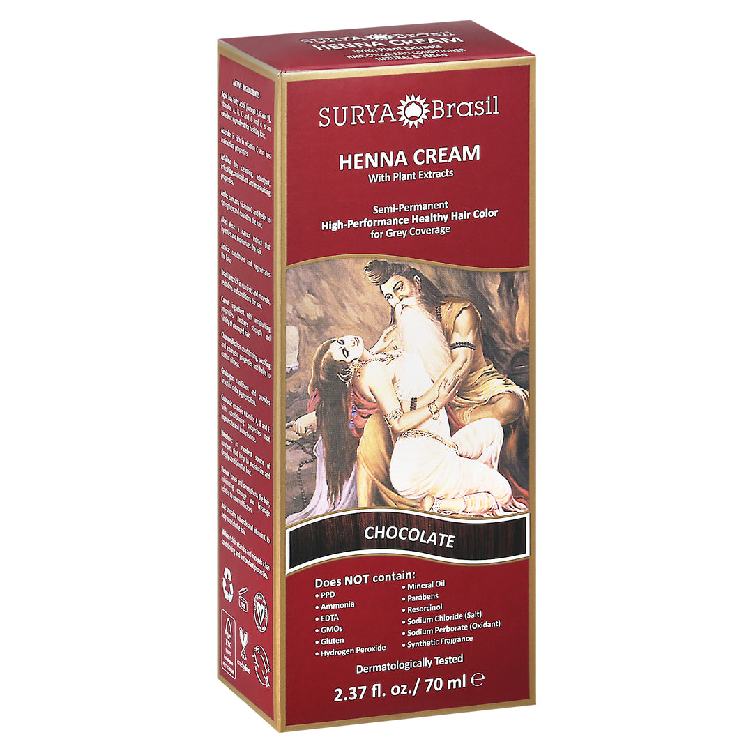 Surya Brasil Henna Cream With Plant Extracts Semi-Permanent Chocolate 2.37 OZ [UNFI #2219897] T