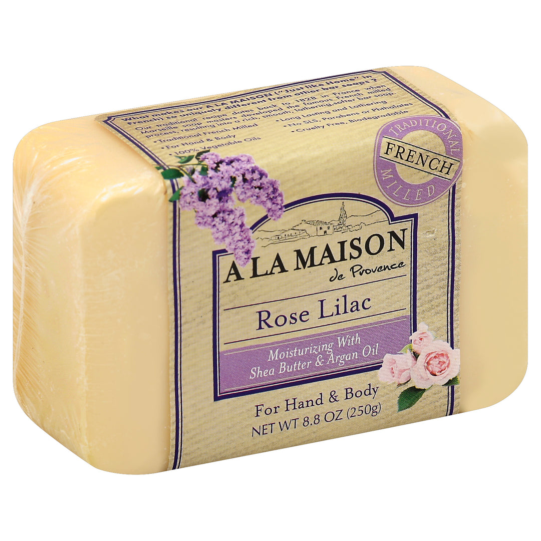 A La Maison Soap Rose Lilac For Hand & Body 8.8 OZ [UNFI #1781400] T