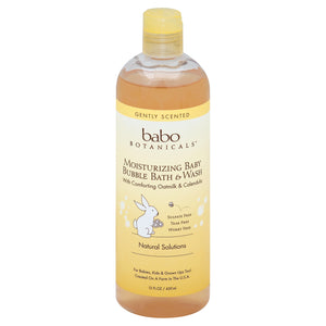 Babo Botanicals Bubble Bath & Wash Baby Moisturizing Gently Scented 15 OZ [UNFI #1625607] T