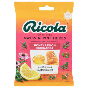 Ricola Cough Suppressant/Throat Drops Honey Lemon With Echinacea Family Pack 8/19 CT [UNFI #2885846] [ebt]