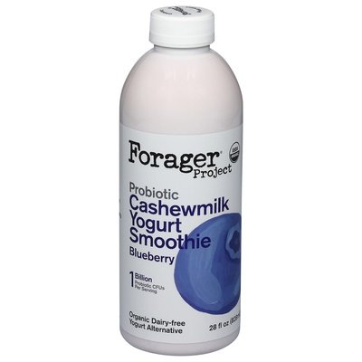 Forager Project Cashewmilk Yogurt Smoothie Dairy-Free Organic Blueberry Probiotic 6/28 OZ [UNFI #2011310] [ebt]