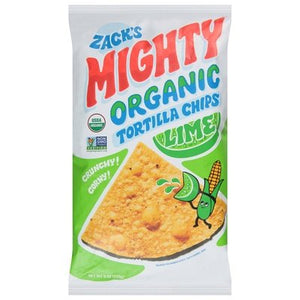 Zacks Mighty Tortilla Chips Organic Lime 9/9 OZ [UNFI #2873727] [ebt]