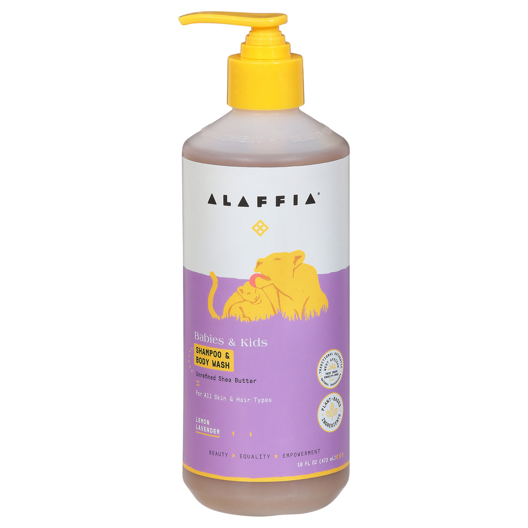 Alaffia Shampoo & Body Wash Lemon Lavender Babies & Kids 16 OZ [UNFI #2820090] T