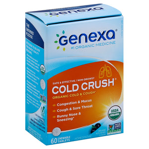 Genexa Cold Crush Homeopathic Acai Berry Chewable Tablets 60 Tab [UNFI #1960624]