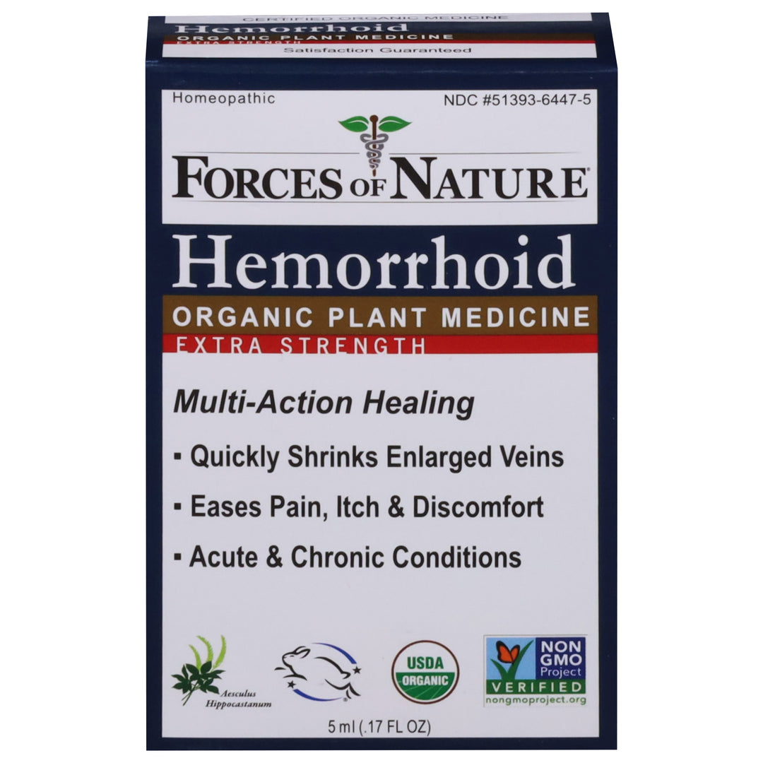 Forces Of Nature Hemorrhoid Organic Plant Medicine Extra Strength 5 Ml [UNFI #1957489] T