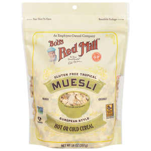Bobs Red Mill Muesli Gluten Free Tropical European Style 4/14 OZ [UNFI #1986256] [ebt]