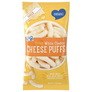 Barbaras Cheese Puffs Baked White Cheddar 12/5.5 OZ [UNFI #0135996] [ebt]