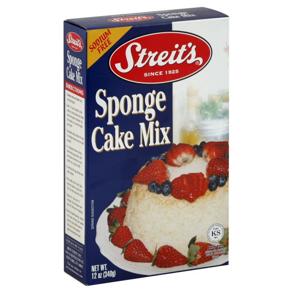 Streits Sponge Cake Mix Sodium Free 12/12 OZ [UNFI #136499] [ebt]