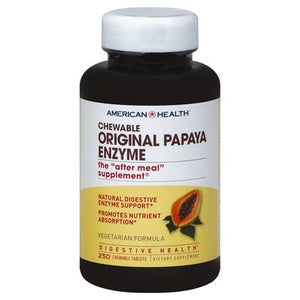 American Health Papaya Enzyme Original Chewable Tablets 250 Tab [UNFI #0472902]