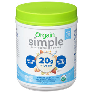 Orgain Plant Protein Powder Creamy Vanilla Flavored 1.25 Lb [UNFI #2637833]