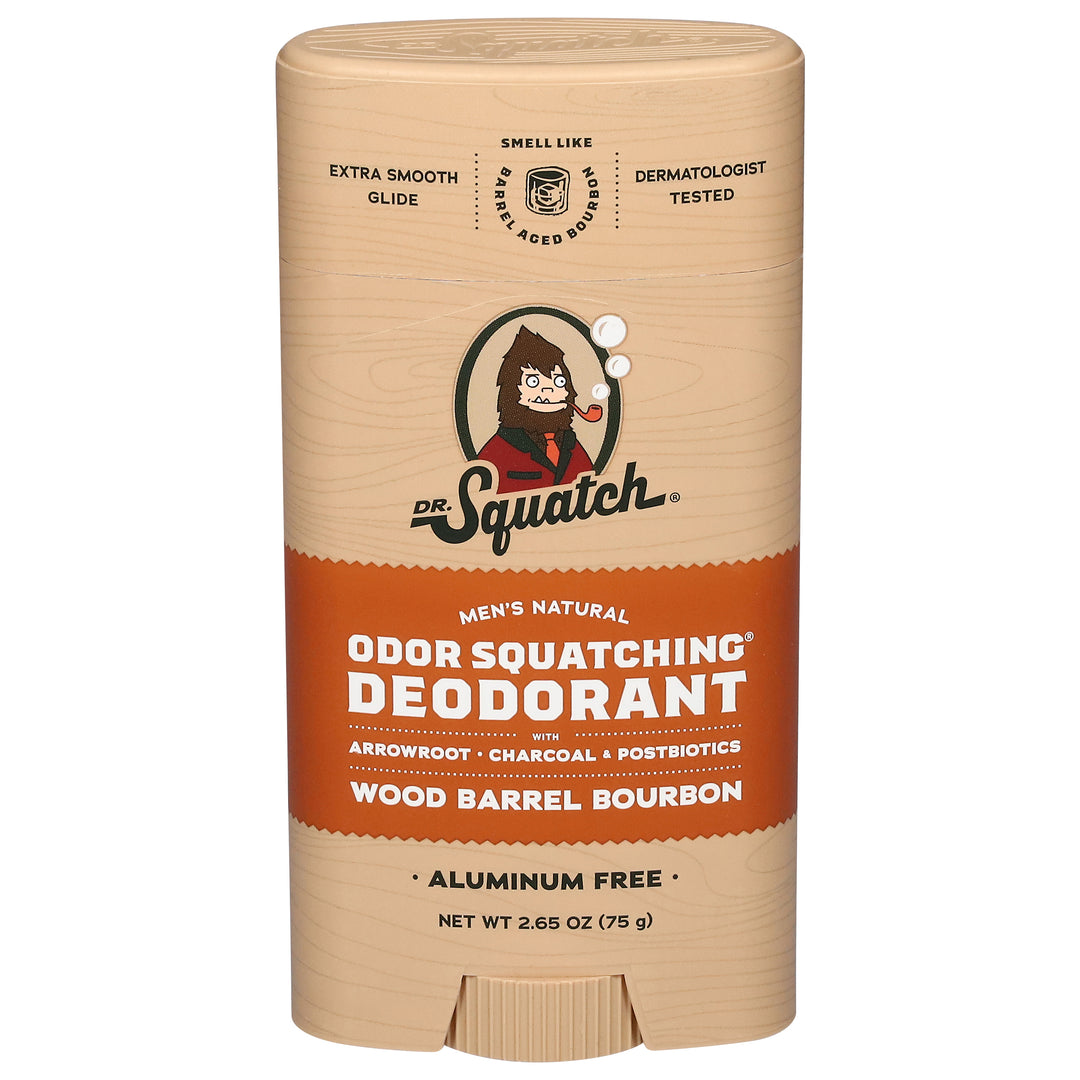 Dr. Squatch Deodorant Odor Squatching Wood Barrel Bourbon 2.65 OZ [UNFI #3038908] T