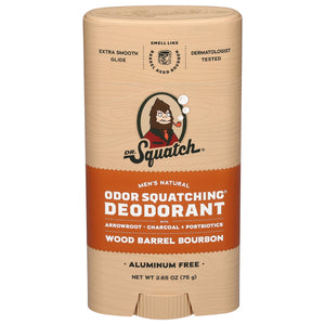 Dr. Squatch Deodorant Odor Squatching Wood Barrel Bourbon 2.65 OZ [UNFI #3038908] T