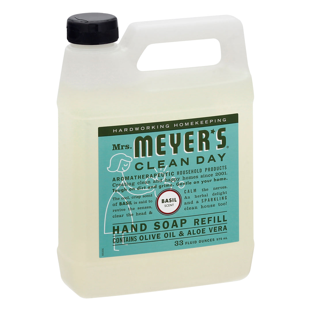 Mrs Meyers Hand Soap Refill Basil Scent 6/33 OZ [UNFI #1205376] T