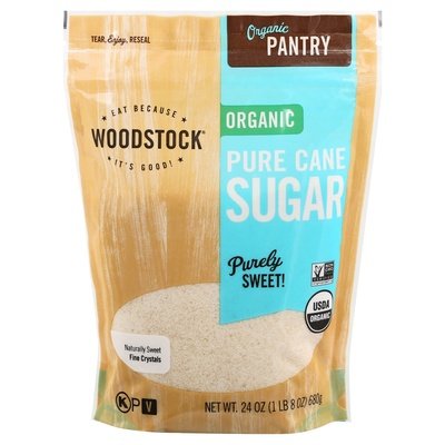 Woodstock Sugar Pure Cane Organic 12/24 OZ [UNFI #0320739] [ebt]