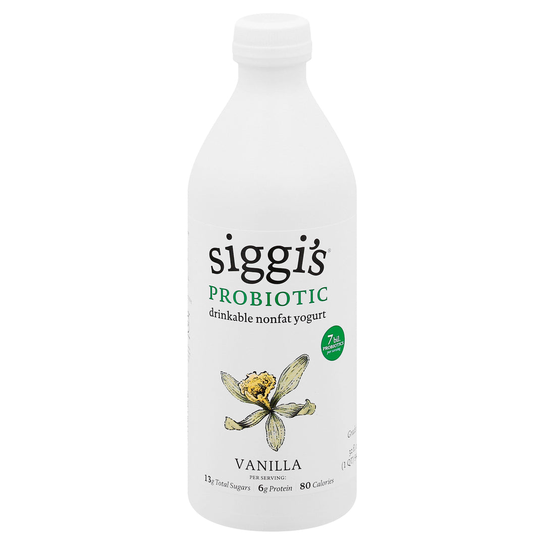 Siggis Drinkable Yogurt Vanilla Nonfat Probiotic 6/32 OZ [UNFI #1208040] [ebt]