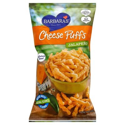 Barbaras Cheese Puffs Jalapeno 12/7 OZ [UNFI #0320028] [ebt]