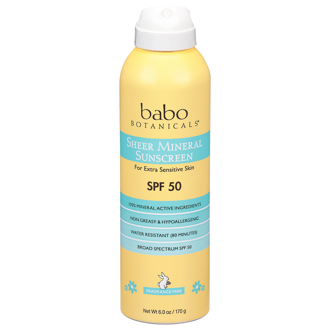 Babo Botanicals Sunscreen Sheer Mineral Broad Sprectrum Spf 50 6 OZ [UNFI #2681963] T
