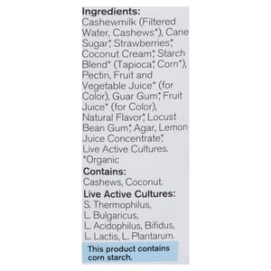 Forager Project Cashewmilk Yogurt Organic Strawberry Probiotic 6/5.3 OZ [UNFI #2601664] [ebt]