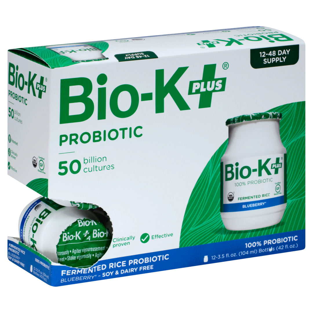 Bio-K Plus Probiotic Fermented Rice Blueberry 2/12/3.5Fz [UNFI #2121218] [ebt]