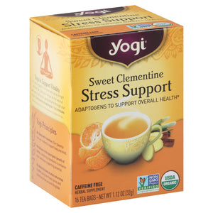 Yogi Tea Stress Support Sweet Clementine Caffeine Free Tea Bags 6/16 Bag [UNFI #2397842] [ebt]