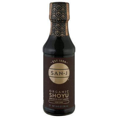 San-J Brewed Soy Sauce Organic Shoyu 6/10 OZ [UNFI #0185694] [ebt]