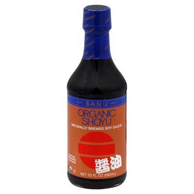 San-J Soy Sauce Naturally Brewed Organic Shoyu 6/20 OZ [UNFI #0525519] [ebt]