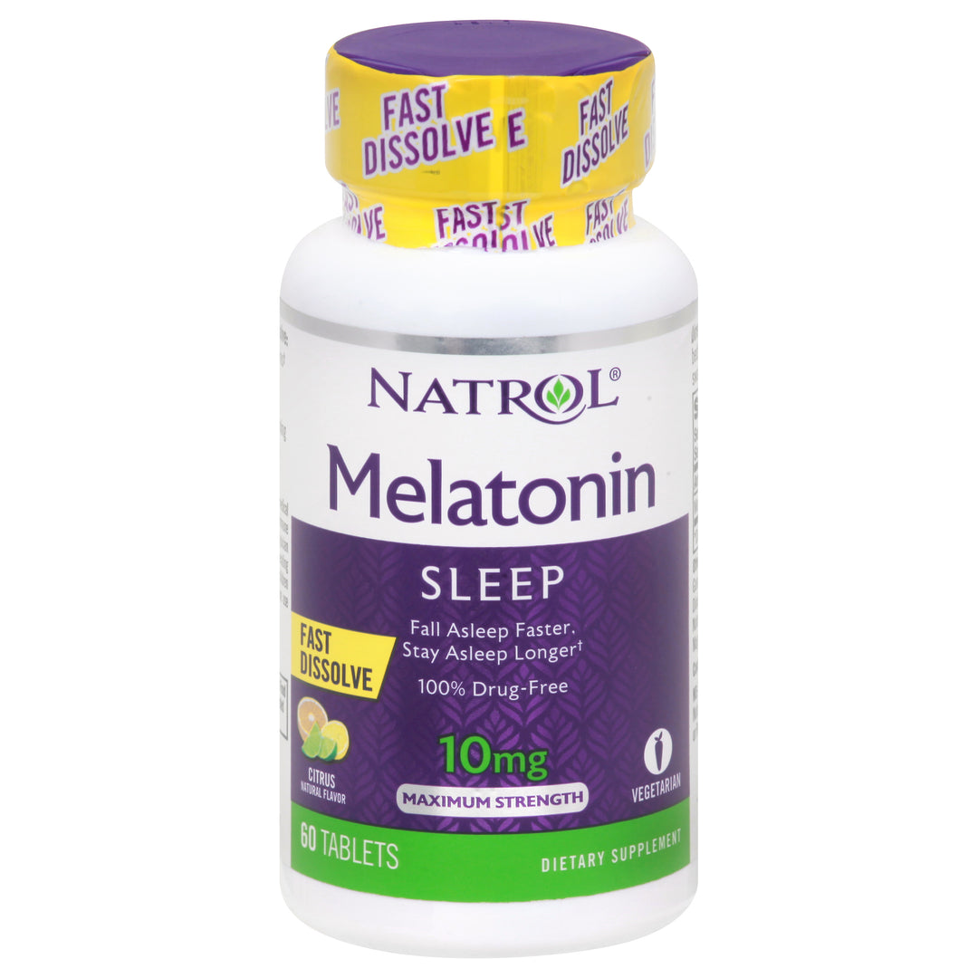 Natrol Sleep Melatonin 10 Mg Fast Dissolve Citrus Tablets 60 Tab [UNFI #2490308]