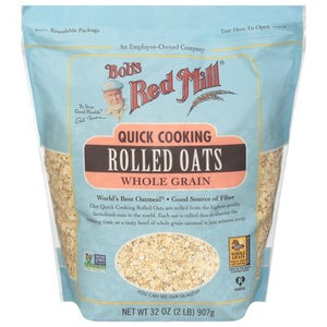 Bobs Red Mill Rolled Oats Quick Cooking Whole Grain 4/32 OZ [UNFI #2270361] [ebt]