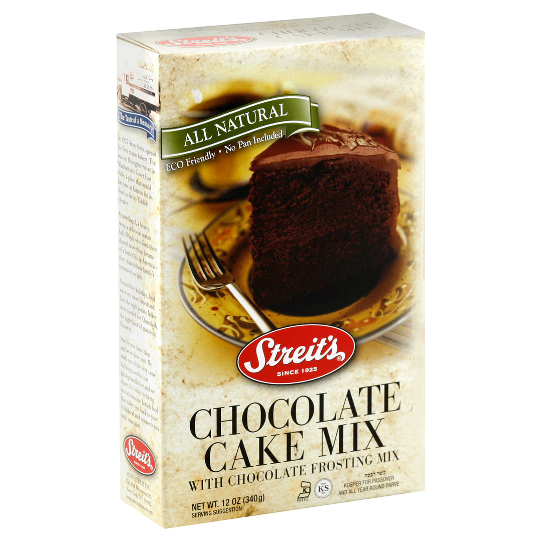 Streits Cake Mix Chocolate With Chocolate Frosting Mix 12/12 OZ [UNFI #200063] [ebt]