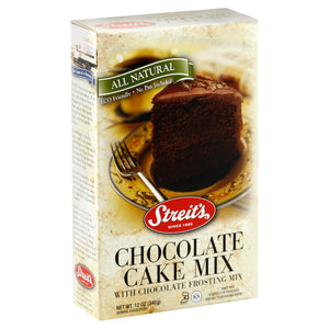Streits Cake Mix Chocolate With Chocolate Frosting Mix 12/12 OZ [UNFI #200063] [ebt]