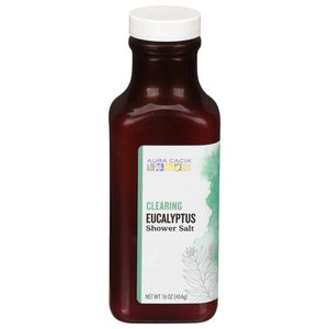Aura Cacia Shower Salt Clearing Eucalyptus 1/16 OZ [UNFI #2487775] T