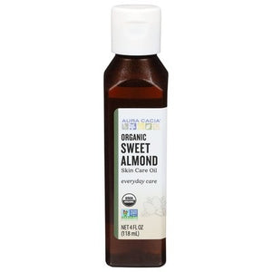 Aura Cacia Skin Care Oil Organic Everyday Care Sweet Almond 1/4 OZ [UNFI #318790] T
