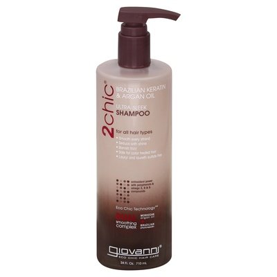 Giovanni Shampoo Ultra-Sleek Brazilian Keratin & Argan Oil 24 OZ [UNFI #1173939] T