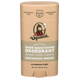 Dr. Squatch Deodorant Odor Squatching Birchwood Breeze 2.65 OZ [UNFI #3038924] T