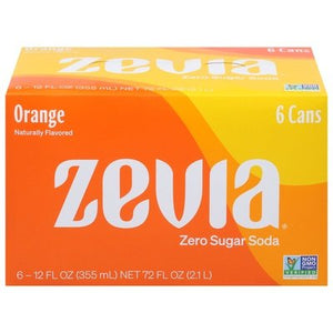 Zevia Soda Zero Sugar Orange 4/6/12 OZ [UNFI #2980464] [ebt]