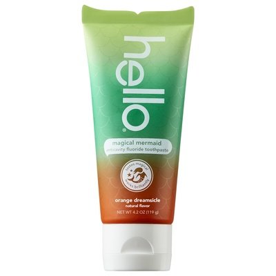 Hello Products Toothpaste Fluoride Anticavity Magical Mermaid Orange Dreamsicle 4.2 OZ [UNFI #3037611] T