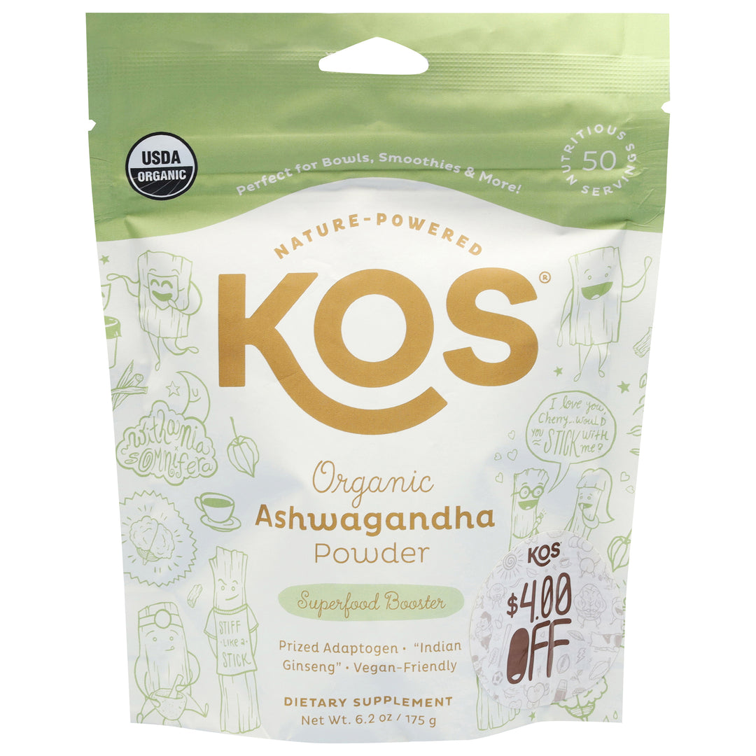 Kos Ashwagandha Powder Organic Superfood Booster 6.2 OZ [UNFI #2928729]