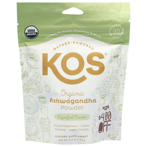 Kos Ashwagandha Powder Organic Superfood Booster 6.2 OZ [UNFI #2928729]