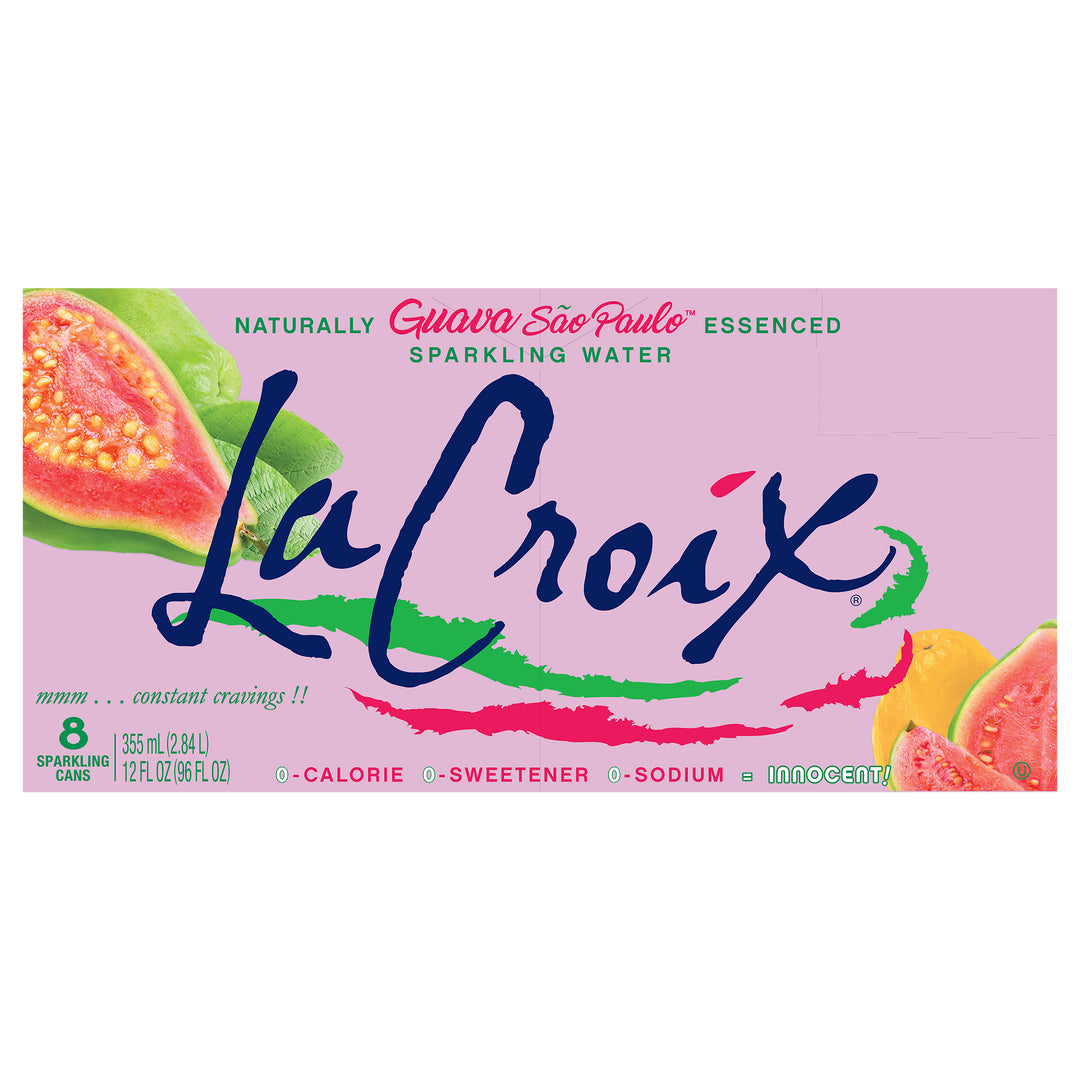 Lacroix Sparkling Water Guava Sao Paulo 8 Pack 3/8/12 OZ [UNFI #2726420] [ebt]