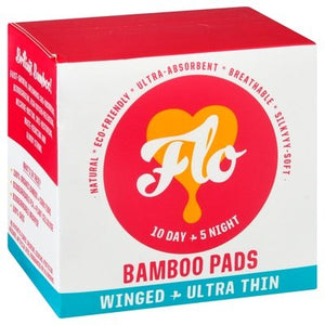 Flo Bamboo Pads Ultra Thin Winged 8/15 CT [UNFI #2896397] T