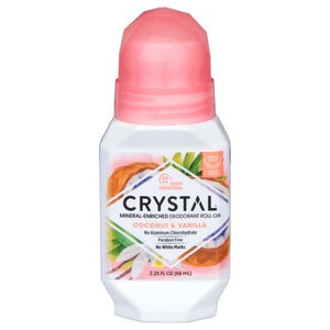 Crystal Deodorant Roll On Coconut & Vanilla 1/2.25 OZ [UNFI #2903979] T