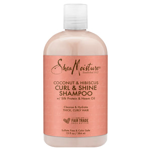 Shea Moisture Shampoo Curl & Shine Coconut & Hibiscus 13 OZ [UNFI #2947216] T