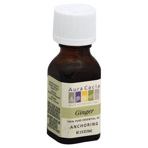 Aura Cacia Essential Oil 100% Pure Ginger .5 OZ [UNFI #714220] T