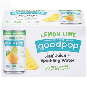 Goodpop Juice + Sparkling Water Lemon Lime 4/6/7.5 OZ [UNFI #2984052] [ebt]