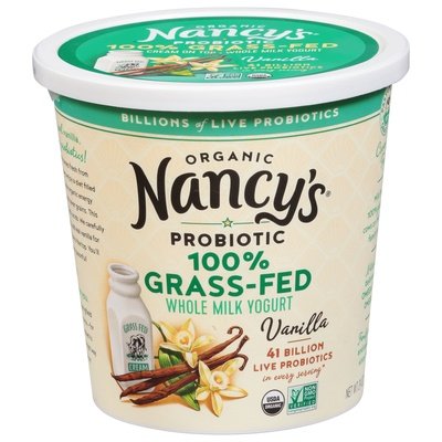 Nancys Springfield Creamery Yogurt Organic Whole Milk Probiotic Vanilla 6/24 OZ [UNFI #2283596] [ebt]