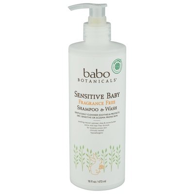 Babo Botanicals Shampoo & Wash Fragrance Free Sensitive Baby 1/16 OZ [UNFI #2148807] T