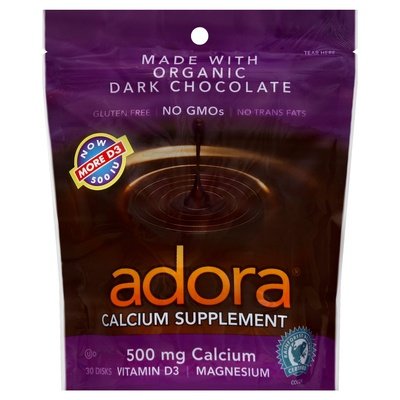 Adora Calcium Supplement Dark Chocolate 30 CT [UNFI #2518306]