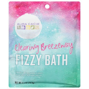 Aura Cacia Fizzy Bath Clearing Breezeway 6/2.5 OZ [UNFI #2684629] T