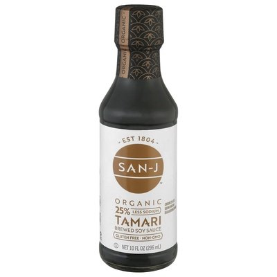 San-J Brewed Soy Sauce Organic Tamari 6/10 OZ [UNFI #0185678] [ebt]