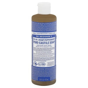 Dr Bronners Pure-Castile Soap 18-In-1 Hemp Peppermint 12/16 OZ [UNFI #516021] T